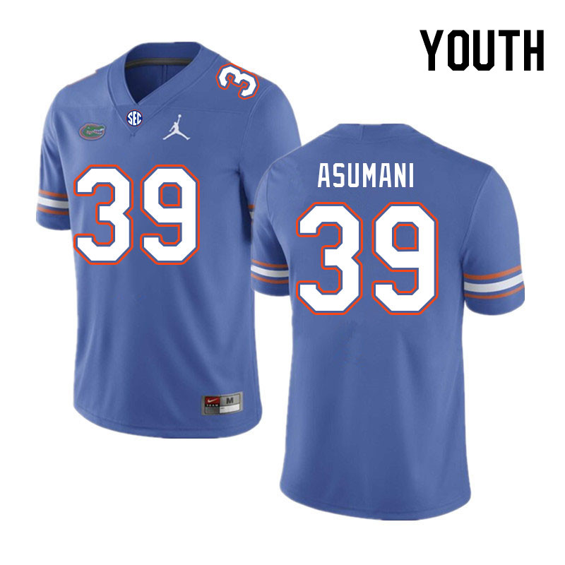 Youth #39 Peter Asumani Florida Gators College Football Jerseys Stitched-Royal